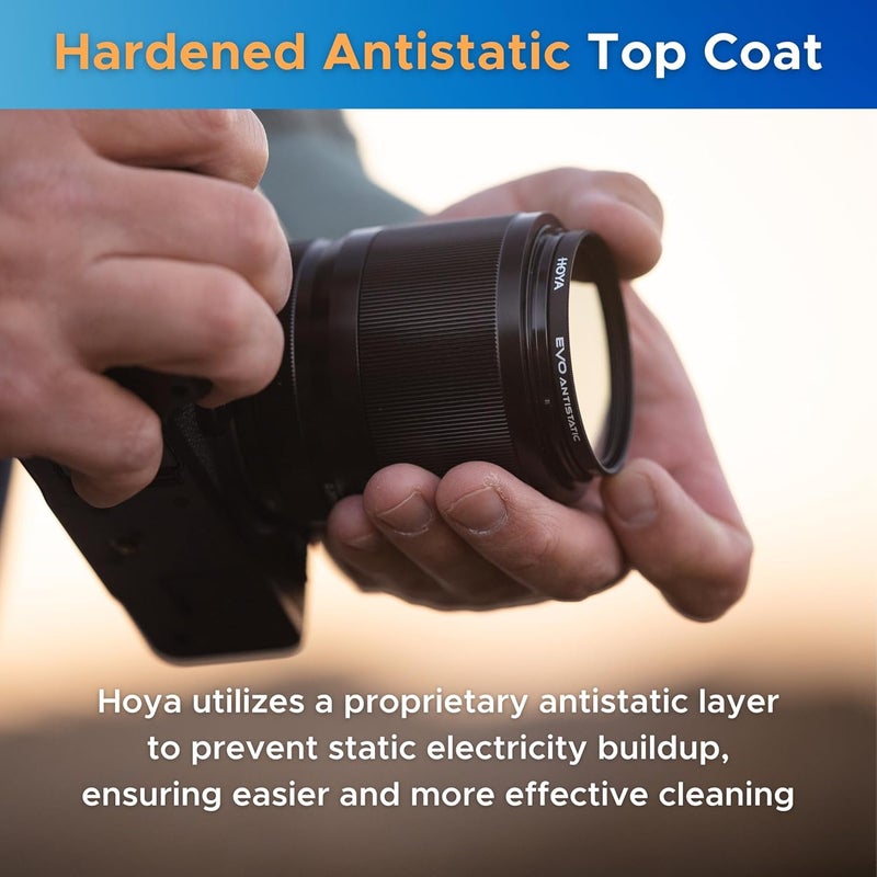 HOYA EVO Antistatic 43mm Filter — Premium Optical Glass w/ 16-Layer SMC Lens Protector for 99.8% Light Transmission, 3mm Thick, Dust & Scratch-Resistant, Water Repellent for Clear Image Quality - Image 4