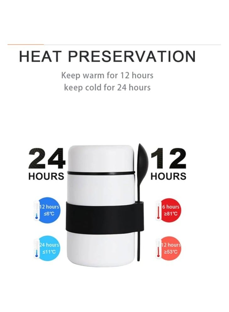 general brand وعاء حساء معزول بالفراغ سعة 400 مل من الفولاذ المقاوم للصدأ 304 صندوق غداء للأطفال والبالغين (400 مل، فولاذ مقاوم للصدأ + أزرق غامق) - Image 4