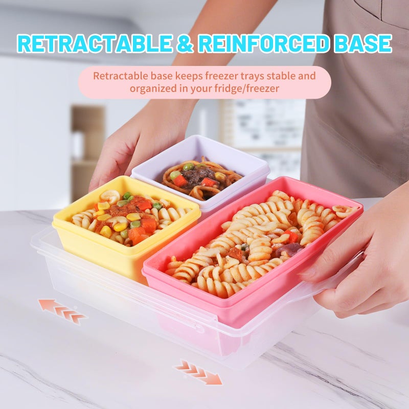 Gemice BPA-Free Silicone Freezer Molds with Base, Individual 6-Pack 1-Cup & 2-Cup Portion Soup Cubes Freezer Tray with Lids for Food Storage, Dishwasher Safe, Silicone Freezer Containers for Meal Prep - Image 5