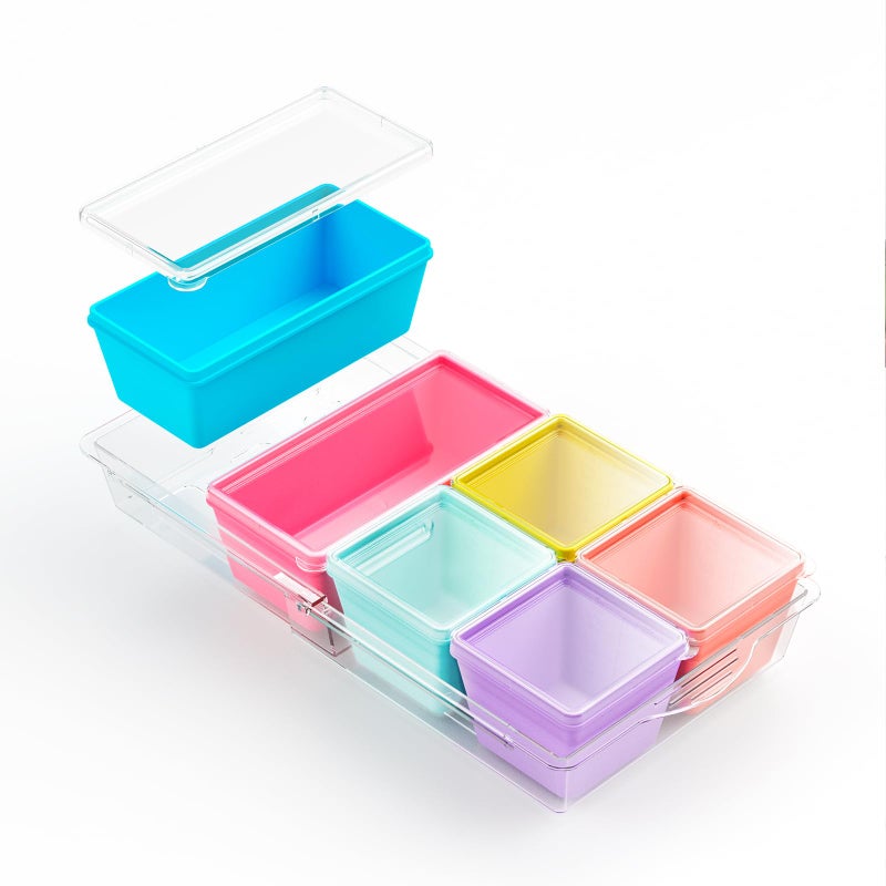 Gemice BPA-Free Silicone Freezer Molds with Base, Individual 6-Pack 1-Cup & 2-Cup Portion Soup Cubes Freezer Tray with Lids for Food Storage, Dishwasher Safe, Silicone Freezer Containers for Meal Prep - Image 1