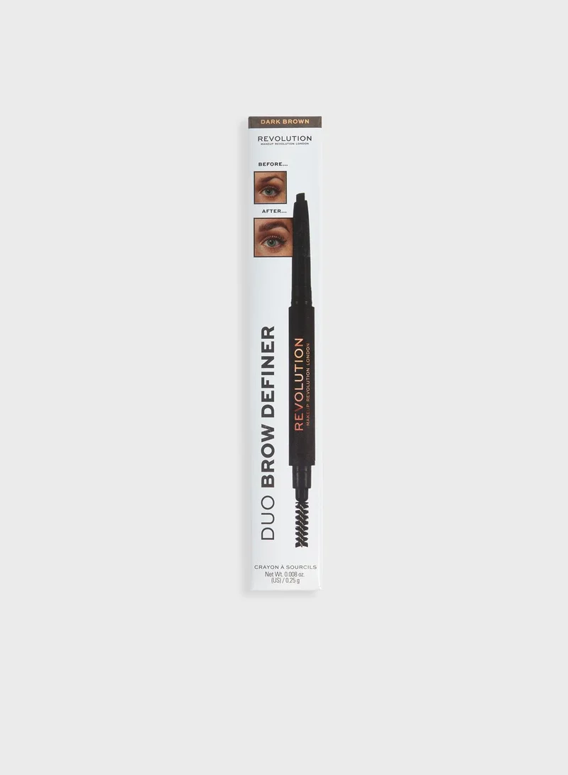 REVOLUTION Duo Brow Definer Pencil Dark Brown