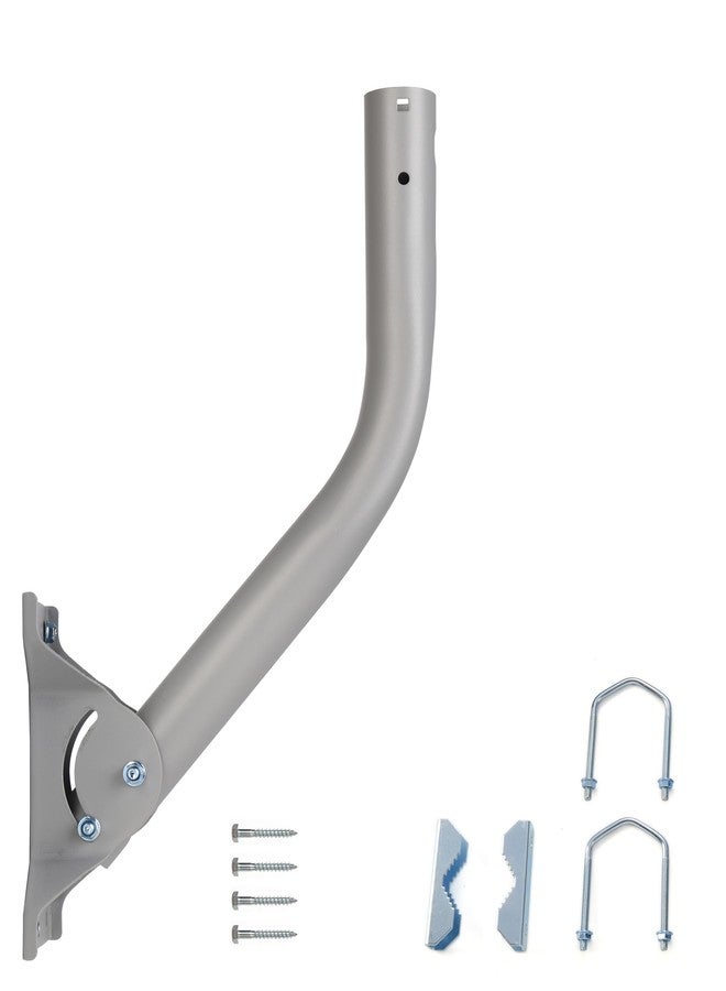 imbesel Heavy Duty Universal Adjustable Antenna Mount Pole(OD 1 11/16", Length 17 1/4"), Pole Mounting Bracket for Wall Eave Roof, Compatible with Antenna, Weather Station and WiFi Extender, with U-Bolt Kit - Image 1