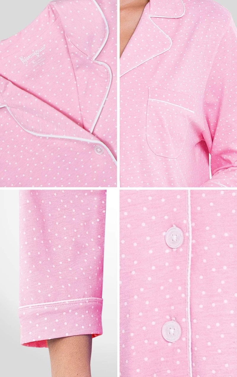 PajamaGram Womens Nightgown So Soft - Long Nightgowns for Women, Pink, M, 8-10 - Image 4