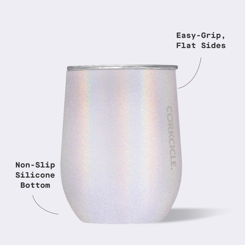 Corkcicle Stemless Wine Tumbler - Keeps Drinks Cold for 6 Hours - Triple-Insulated Stainless Steel - Non-Slip Base - Summer Drinkware Gift - Keeps Drinks Ice Cold - 12 oz - Unicorn Magic - Image 4