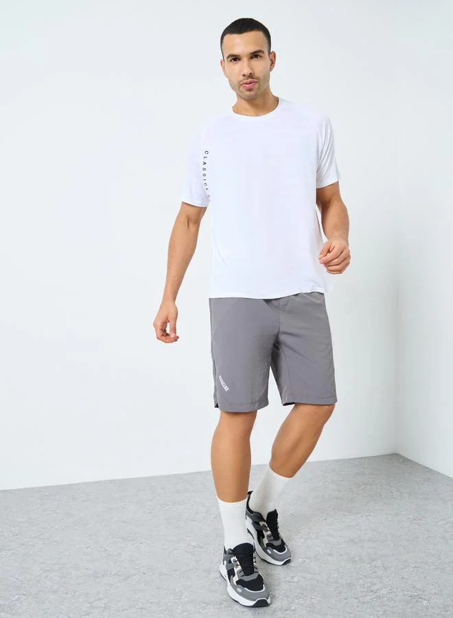 Styli Active Regular Fit Side Placement Print Detailing Athleisure T-Shirt