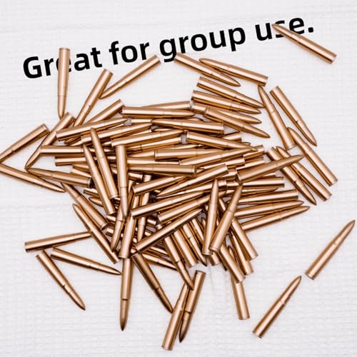 LuciPaw Bullet Shaped Pens – Plastic Metallic-Look Novelty Ballpoint Pens for Military Fans, Party Favors, Office Gifts, Tactical Desk Display, Collectible Souvenir for Events (20) - Image 5