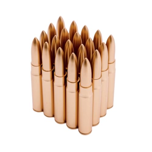 LuciPaw Bullet Shaped Pens – Plastic Metallic-Look Novelty Ballpoint Pens for Military Fans, Party Favors, Office Gifts, Tactical Desk Display, Collectible Souvenir for Events (20) - Image 1
