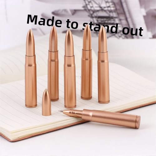 LuciPaw Bullet Shaped Pens – Plastic Metallic-Look Novelty Ballpoint Pens for Military Fans, Party Favors, Office Gifts, Tactical Desk Display, Collectible Souvenir for Events (20) - Image 3