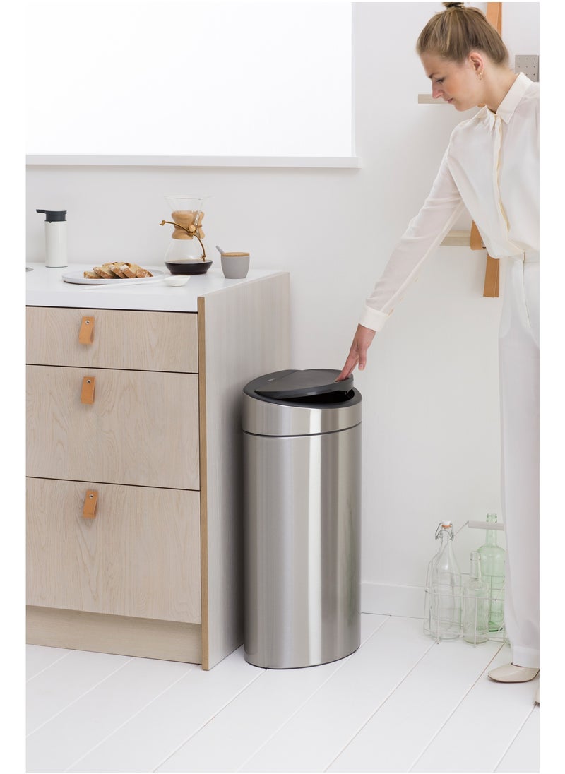 Stainless Steel Touch Bin 40 litre with Plastic Inner Bucket
