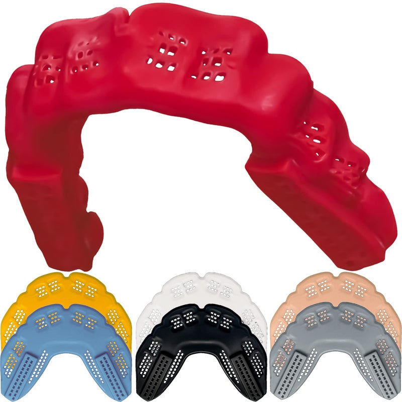 Bulletproof Mouthguards Bulletproof: Worldâ€™s Thinnest Most Breathable Mouthguard is 3X Stronger! Wrestling Football Basketball MMA Hockey Rugby BJJ Lacrosse Boxing Men Sports Mouth Guard Grinding Teeth Adult Youth Braces - Image 1