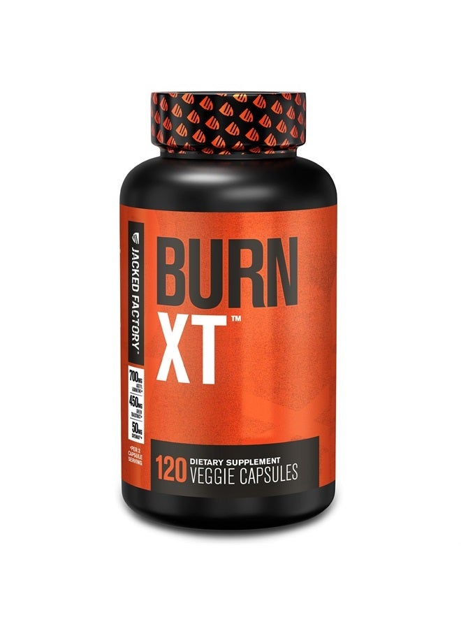 Jacked Factory Burn-XT Body Recomposition for Men & Women - Improve Focus & Increase Energy - Premium Acetyl L-Carnitine, Green Tea Extract, Capsimax Cayenne Pepper, & More - 120 Natural Veggie Pills - Image 1