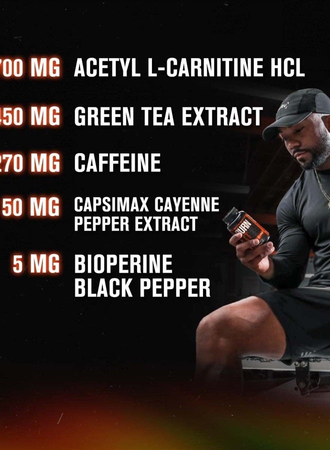 Jacked Factory Burn-XT Body Recomposition for Men & Women - Improve Focus & Increase Energy - Premium Acetyl L-Carnitine, Green Tea Extract, Capsimax Cayenne Pepper, & More - 120 Natural Veggie Pills - Image 4