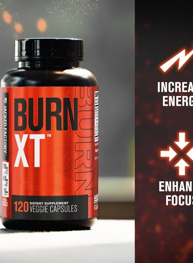 Jacked Factory Burn-XT Body Recomposition for Men & Women - Improve Focus & Increase Energy - Premium Acetyl L-Carnitine, Green Tea Extract, Capsimax Cayenne Pepper, & More - 120 Natural Veggie Pills - Image 3