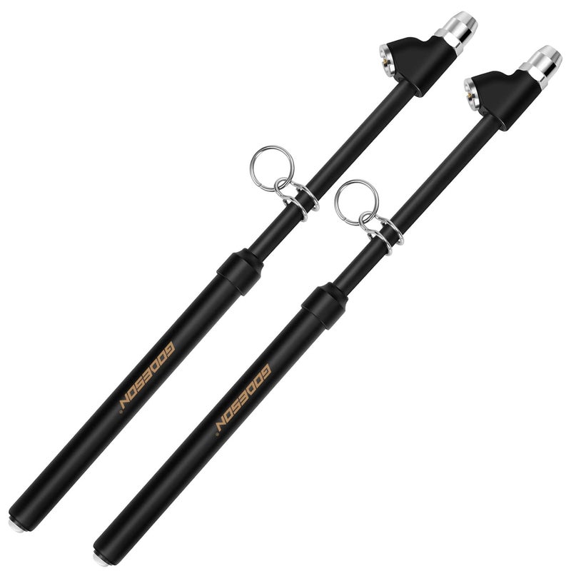 GODESON Heavy Duty Tire Pressure Gauge StraightOn Dual Head Tire Air Gauge Range 10150PSI Extended Tube Tire Gauge Suitable for Semi Truck RVand BusPack of 2