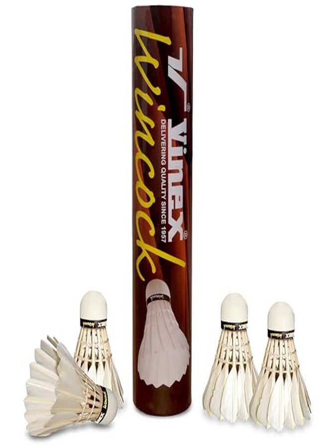 Vinex Wincock Feather Shuttlecocks - Premium Hen Feather, 1 Box (10 Pieces) - Durable & Perfect Flight for Badminton - Image 1