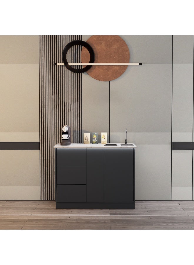 كوفي وورلد ركن القهوة بكج شامل الاضاءة المخفية والرينزر والسلة والحنفية - Image 1