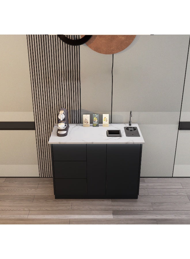 كوفي وورلد ركن القهوة بكج شامل الاضاءة المخفية والرينزر والسلة والحنفية - Image 4