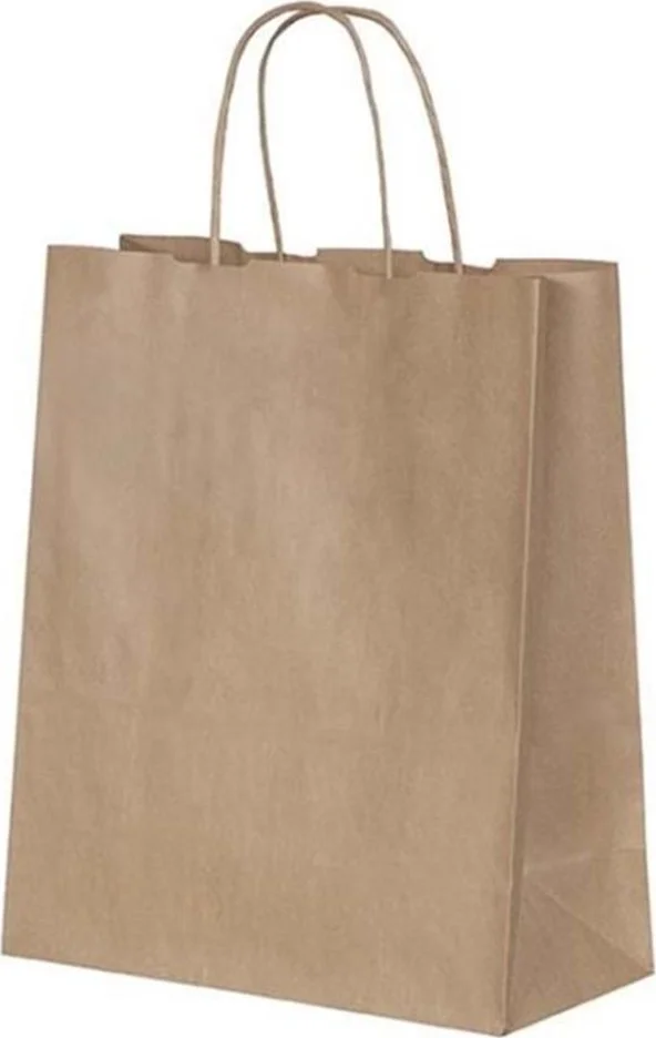 Ambalaj Pazarı Packaging Market Twist Handle Kraft Paper Bag 25X12X31 cm - 25 Packs