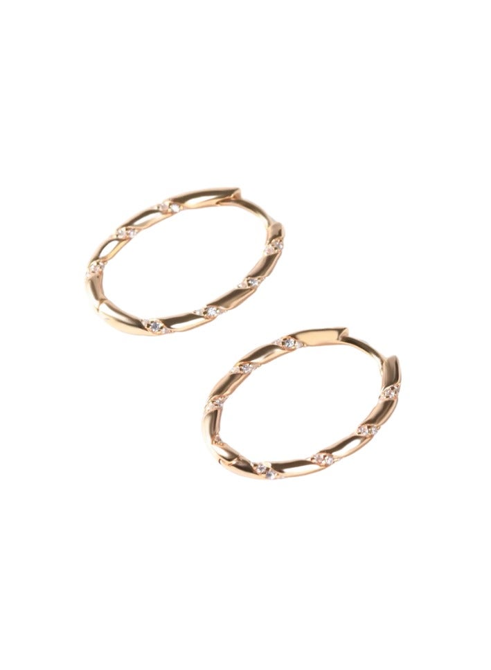 Jo Mavia Ultra-Thin Gold Circle Earrings - Simple & Elegant Gold Plated - Image 1