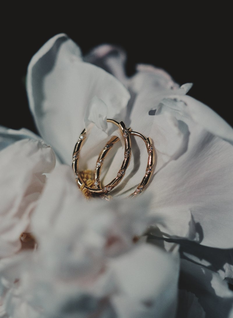 Jo Mavia Ultra-Thin Gold Circle Earrings - Simple & Elegant Gold Plated - Image 2