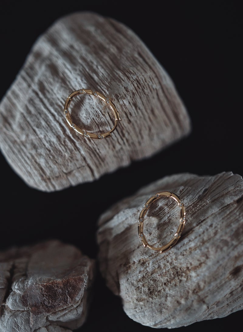 Jo Mavia Ultra-Thin Gold Circle Earrings - Simple & Elegant Gold Plated - Image 3