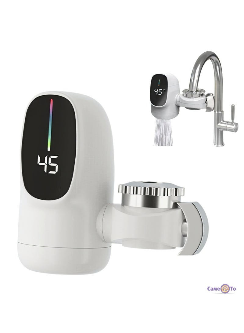 Instant Electric Water Heater, 3000W Portable Electric Hot Water Tap, Instantaneous Heater with Temperature Display, Kitchen Instant Heating Hot Water Tap for Bathroom Kitchen - Image 1