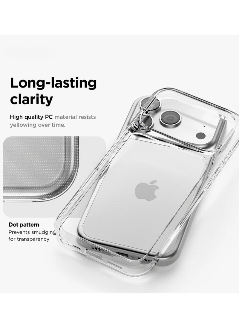 كريستال جراب هاتف شفاف لهاتف آيفون 17 برو - غطاء TPU صلب فائق النحافة ومقاوم للصدمات، جراب خلفي شفاف مقاوم للاصفرار مع حماية للكاميرا - Image 2