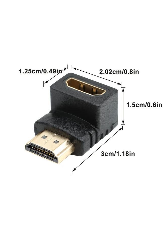 Black HDTV Male To Female Coupler Adapter 38mm x 20mm x 12mm - Image 3