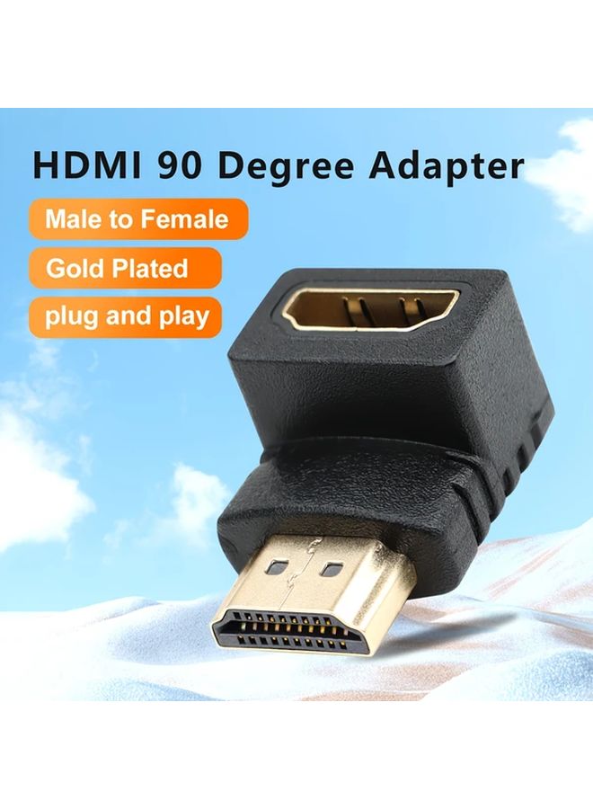 Black HDTV Male To Female Coupler Adapter 38mm x 20mm x 12mm - Image 2