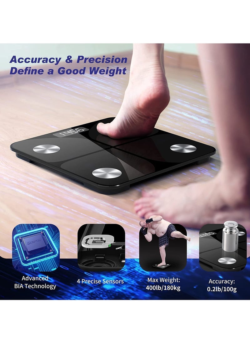 Scales for Body Weight - Smart Body Fat Scales Composition Analyzer Monitor, High Precision Measuring for BMI, Visceral Fat, Muscle, Body Age etc, Smart APP...