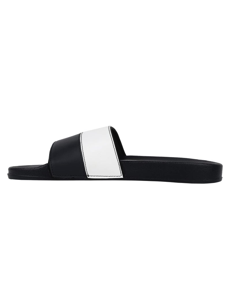 hummel CAMP MEN COLOUR BLOCK SLIDERS Comfortable Cushioned Sole Arch Support Durable Lightweight Flexible Trendy Style Flip flops and Slippers Slides for Men Daily use Chappal - UK 7 White - Image 5