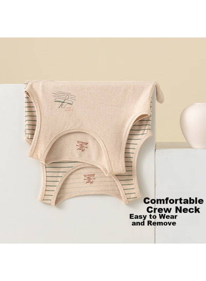 Top melon Dingguagua Natural Colored Cotton Children's Vest Breathable 2-pack Boys' Base Layer Belly Protection Spring Autumn Wearable 140 - Image 3