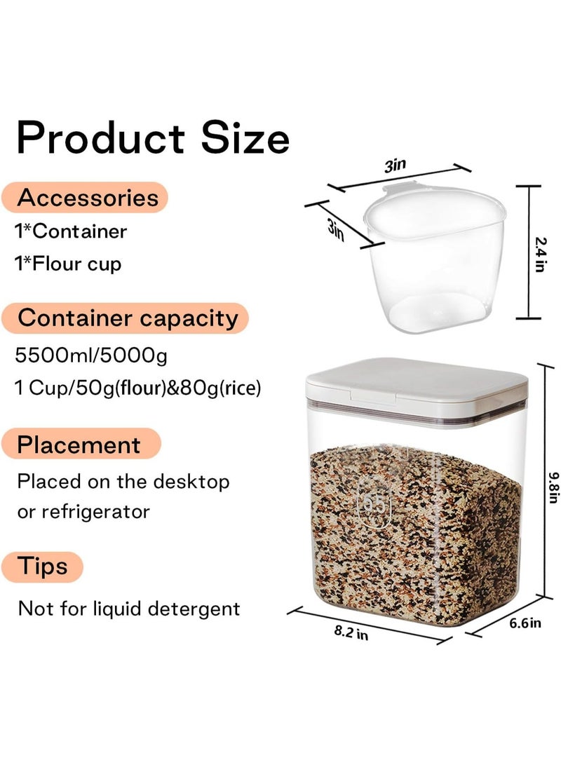Large Airtight Flour Storage Container with Dispenser - Keep Flour Fresh and Dry - Kitchen Essential - Image 2