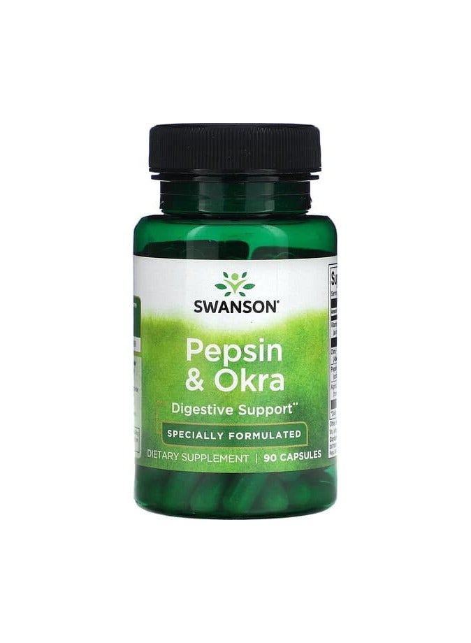 Pepsin & Okra, 90 Capsules