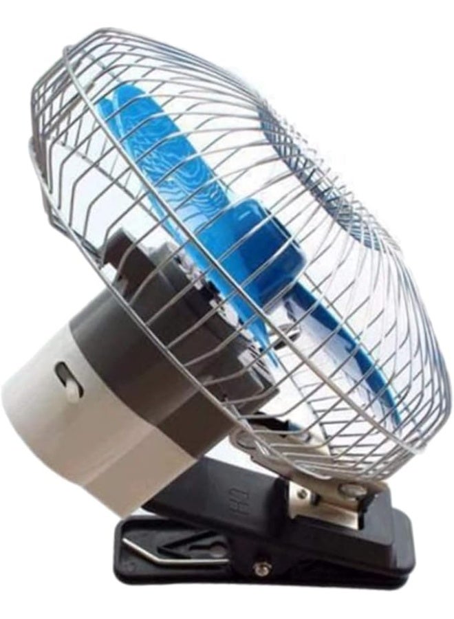 12V Car Clip On Oscillating Fan 18CM Dashboard Cooling Fan with Cigarette Lighter Plug 1M Cable - Image 4