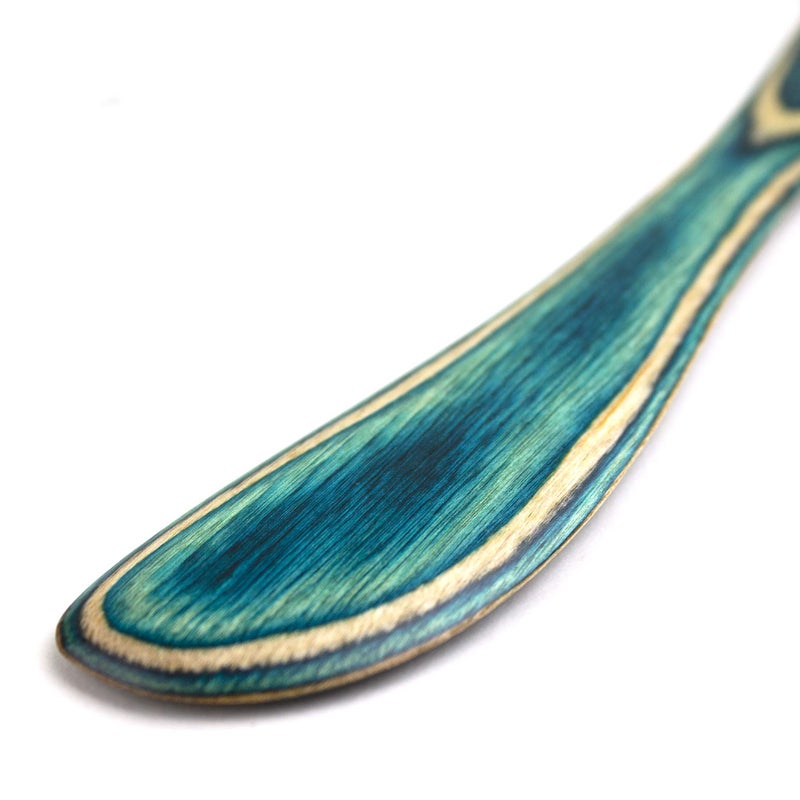 Totally Bamboo Baltique Mykonos Collection Cheese Spreader Knife In Colored Birch Wood - Image 4