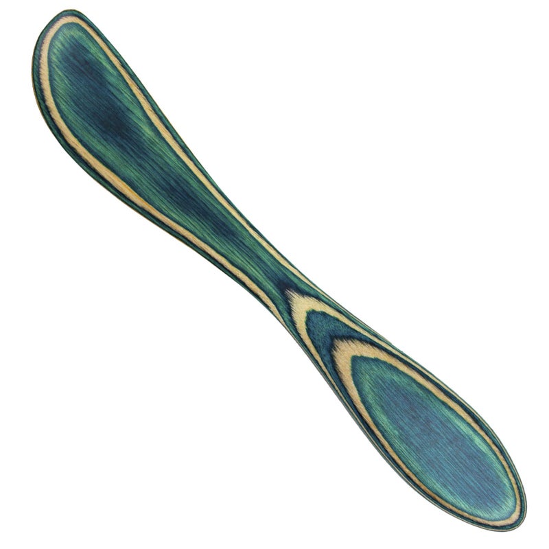 Totally Bamboo Baltique Mykonos Collection Cheese Spreader Knife In Colored Birch Wood - Image 1
