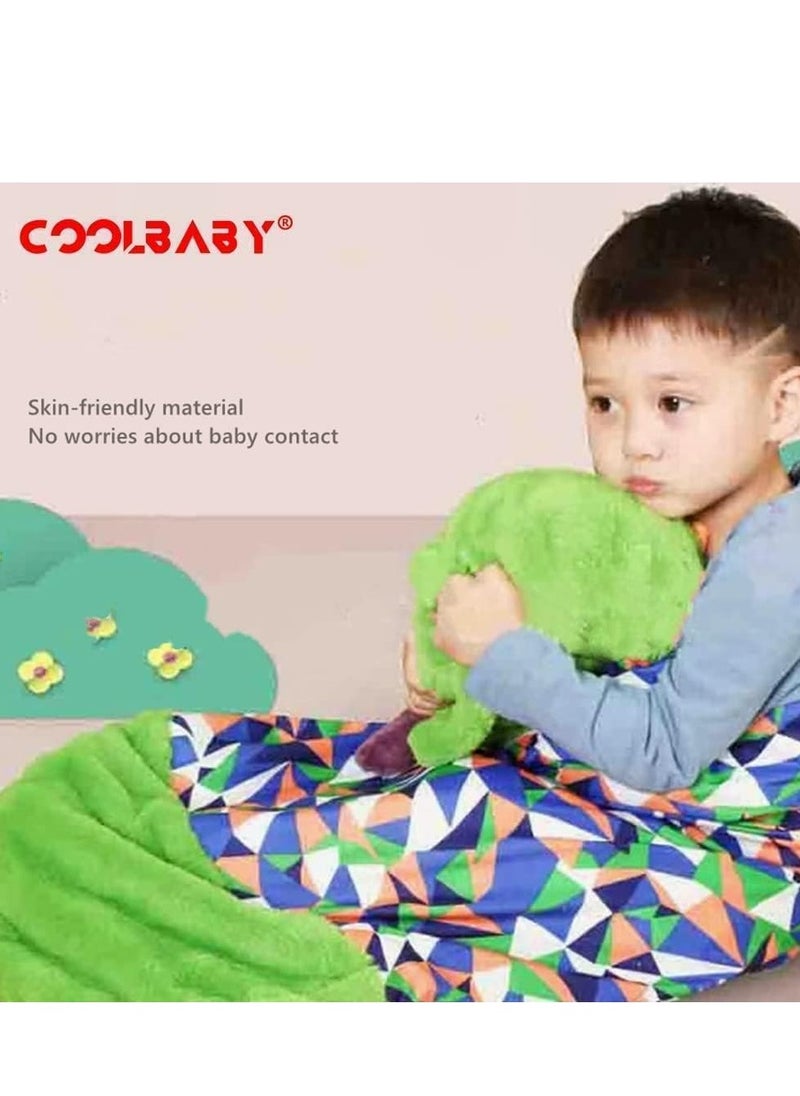 Cool Baby COOLBABY Kids Cartoon Lazy Warm Sleeping Bag, Foldable Cartoon Animal Sleeping Bag Suitable For Children Playing And Camping  - Image 2