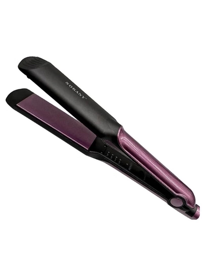 sokany SY-6505 Professional Hair Straightener Fast Heating Flat Iron with Even Heat Distribution for Smooth Shiny Frizz Free Salon Style Hair at Home High Performance Electric Hair Straightener with Ergonomic Design Easy Handling and Consistent Styling Results for All Hair Types Daily Use - Image 1