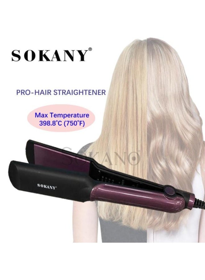 sokany SY-6505 Professional Hair Straightener Fast Heating Flat Iron with Even Heat Distribution for Smooth Shiny Frizz Free Salon Style Hair at Home High Performance Electric Hair Straightener with Ergonomic Design Easy Handling and Consistent Styling Results for All Hair Types Daily Use - Image 3