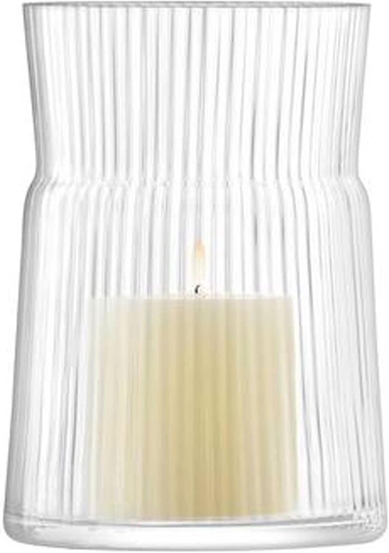 LSA Gio Line Glass Vase/Candle Holder 18.5cm Clear | Elegant Home Decor Vase Made in Poland - Image 3