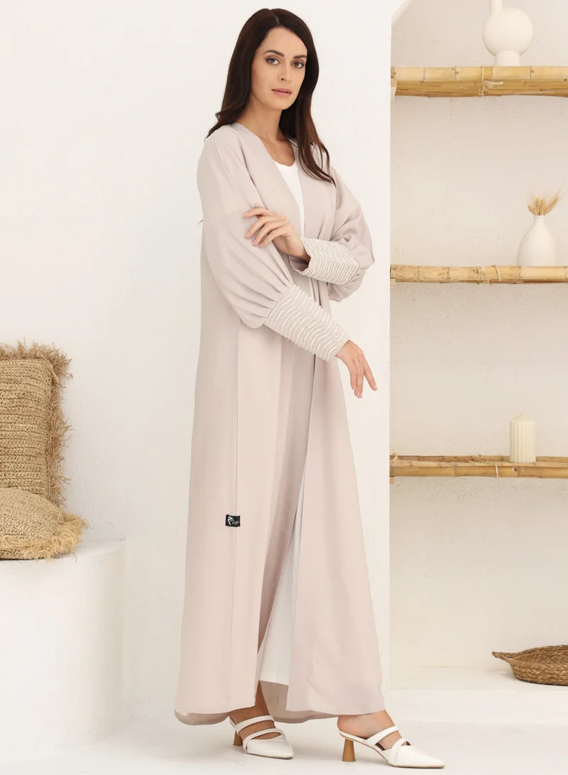 Meem by Mariyah Embellished Sleeves Abaya
