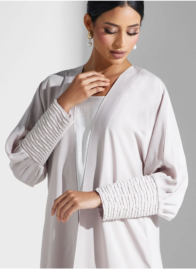 Meem by Mariyah Embellished Sleeves Abaya
