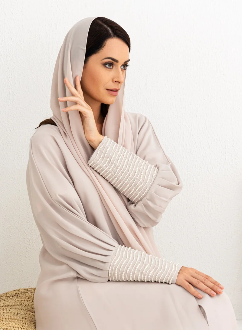 Meem by Mariyah Embellished Sleeves Abaya
