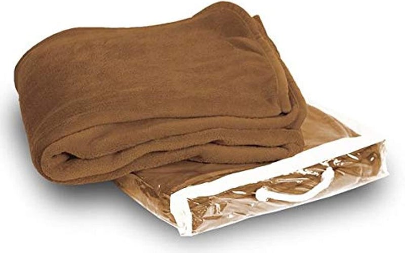 Luxury Camel Brown Coral Fleece Blanket Plush-king Size