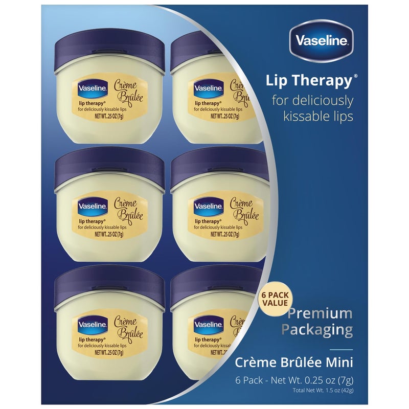 Vaseline Lip Therapy Creme Brulee 025 oz 6 Pack - Image 1