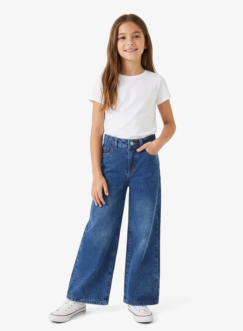 بنياتا جينز واسع الساق