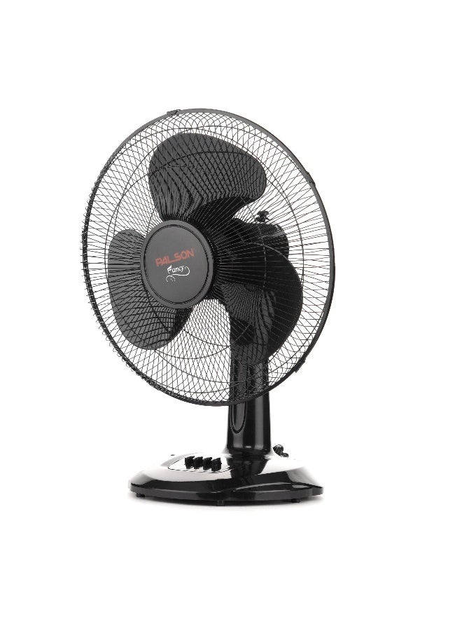 PALSON Desk Fan, 16 Inch, 3 Blades, 45W, 3 Air Speed Settings, Black - Image 2