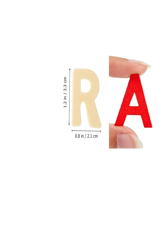 Adaamya® - 130 Pieces (Mix Color) 3 Cm X 2 Cm Wooden Alphabet Letters Chips for Arts and Crafts, 5 Sets Uppercase ABCs with Sorting Tray, DIY Signs (Mix Colors) - Image 4