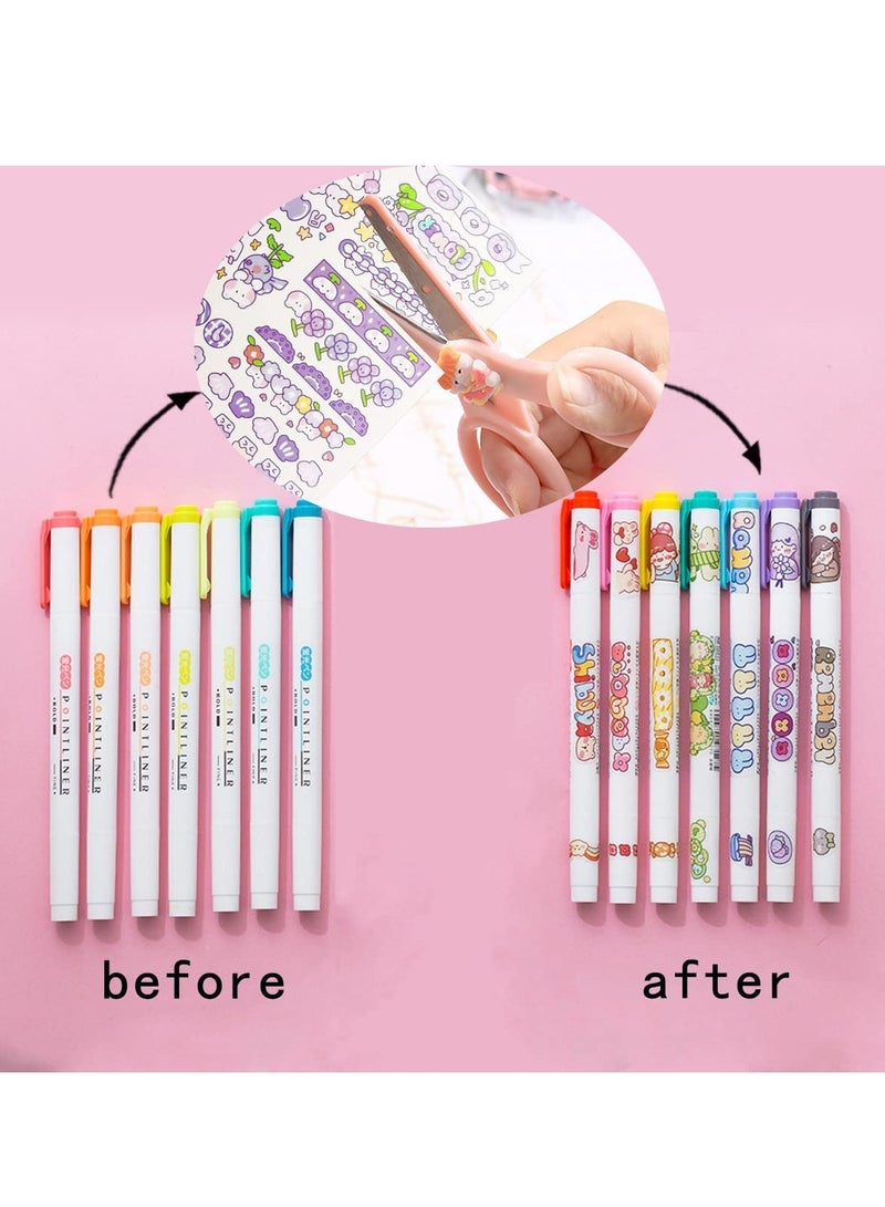 SYOSI Cute Cartoon Rabbits Decoration Stickers for Scrapbook Planners Gift Packing Scrapbooking Album Planner Journal Arts DIY Craft  - Image 5